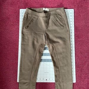 Abercrombie leggings M with suede panel and zipper details
